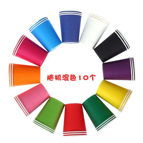 DIY Thickened Colorful Disposable Cups for Kids Art Crafts i