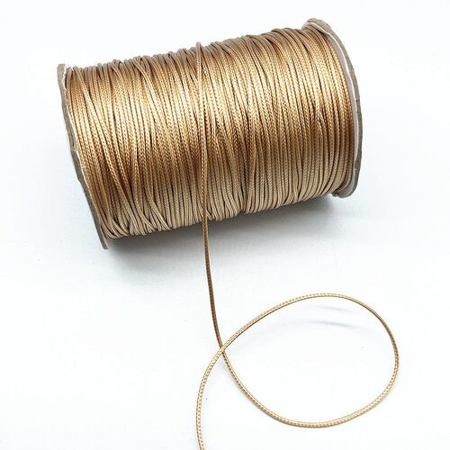 0.5-2.0mm Khaki Waxed Cord Waxed Thread Cord String Strap Ne