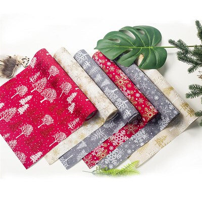 Christmas decorations Christmas polyester printed table flag