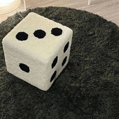 Seat Stool Cubic Imitation Lamb Wool Funny Shoes Stool