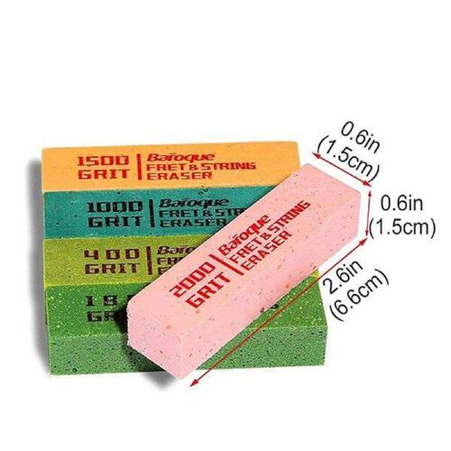 5x Fret Erasers for Guitar, Fret Polishing Cleaner, Frets
