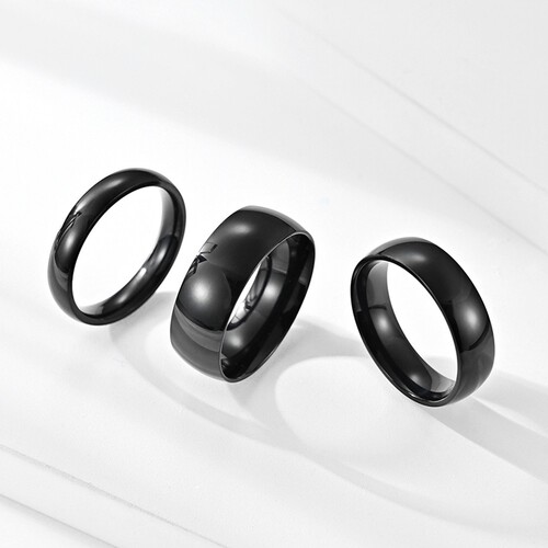 2/4/6/8/12/MM Fashion Stainless Steel Ring Wholesale Laser