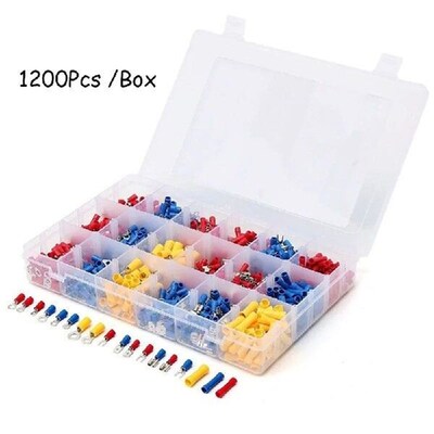 1200 Pcs Electrical Wire Ring Fork U-type Spade Terminal
