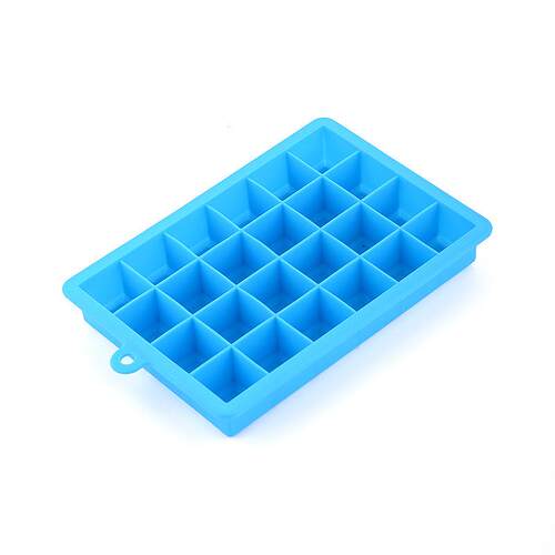 Ice Cube Maker Mould Tray 硅胶冰格24格方形带盖家用方形制冰盒