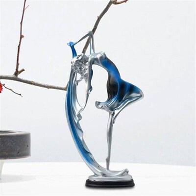 Resin Ballerina Statue Dancer Sculpture, Home Decor Desk
