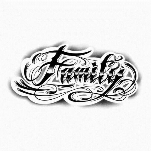 Family Letter Tatoo Sticker Lasting Fake Tattoo for Woman