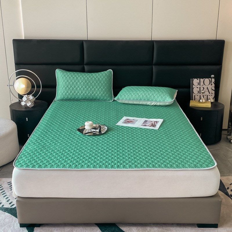 高品质加厚纯色乳胶凉席床笠款三件凉感丝夏季清凉款可裸睡直销,床上用品,乳胶席,淘宝优惠券,粉丝福利购,淘宝优惠卷