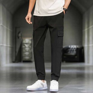 Spring New Covers Mens Youth Casual Pants Bow Foot Cropped