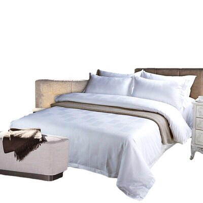 Hotel bedding cotton embroidery satin quilt cover embroidere