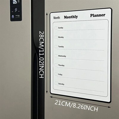 21x28cm Rewritable Monthly Weekly Planner Fridge Magnets Cre