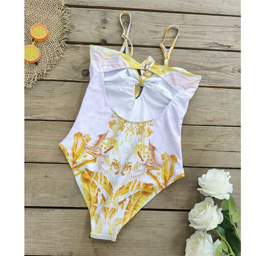 2023 New 2PC Push Up Women Bikini Set Skirt Floral Printed B