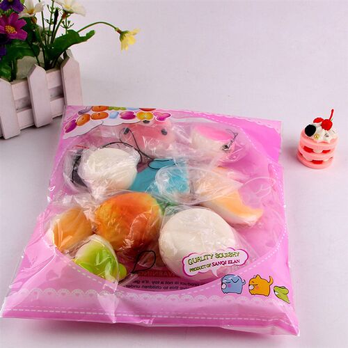 NEW 10pcs Squishies Toy Medium Mini Soft Bread Toys Key Bana