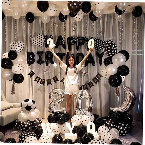 Adult happy birthday party decoration balloons female