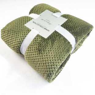 Flannel Fleece Sofa Throw Soft Travel Blanket Warm Bedspread