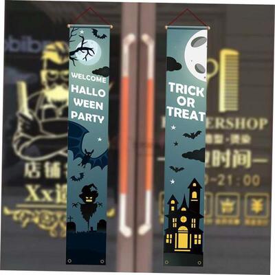 Halloween door curtain couplet hanging flag hanging decorati