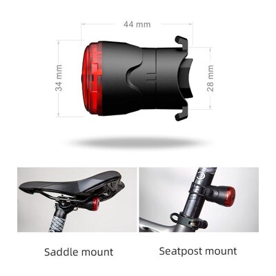 Leadbike Bicycle Rear Light Smart Auto Brake Sensing Tail Li