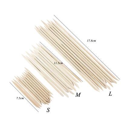 Nail Art Wood Stick Cuticle Pusher Remover Pedicure Tool Set