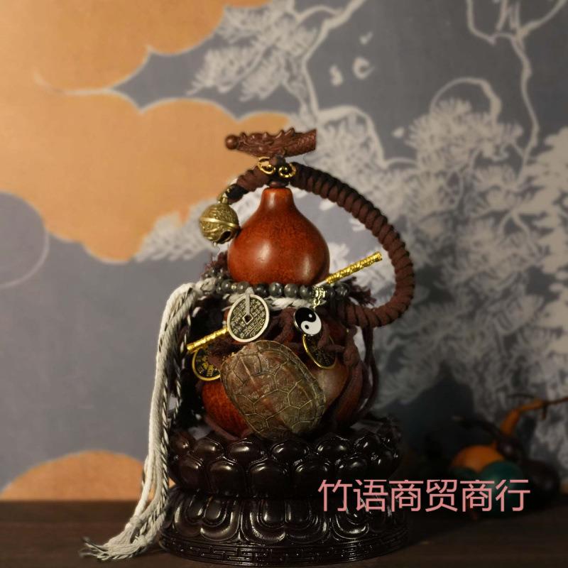 天然悟空非遗大漆随身葫芦仿古摆件纯手工水壶古风神话防渗酒壶