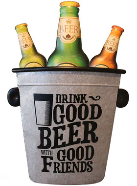 工业风铁艺立体酒桶啤酒瓶装饰饭厅酒吧烧烤火锅店背景墙壁挂装饰