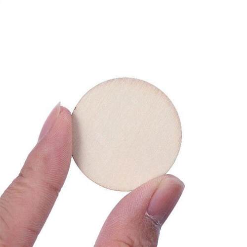 100pcs Round Wooden Pieces DIY Craft Wood Piece for Crafts