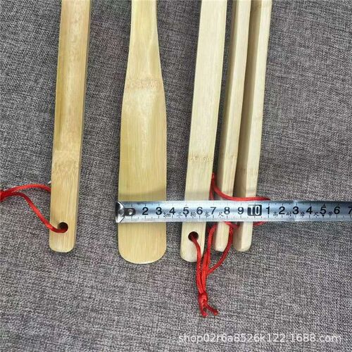 Bamboo Shoe Horn 50cm Long Handle Shoe Helper Shoe Extractor