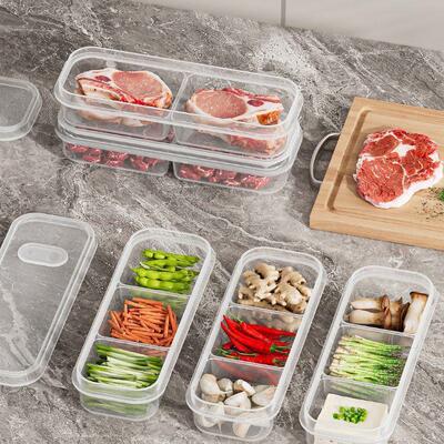 Narrow Slit Refrigerator Partitioned Freshness Box, Food-Gra