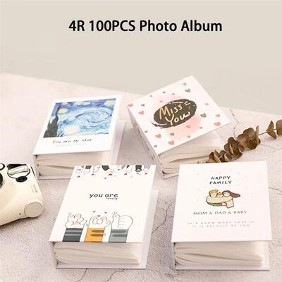 PVC 4R Photo Album Cute Cartoon Multicolor 100PCS Album Coll