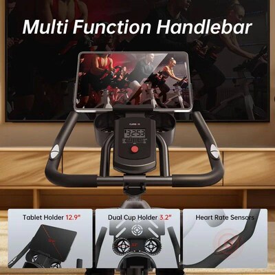CURSOR FITNESS Exercise Bike, Stationary Bikes for Home, Ind