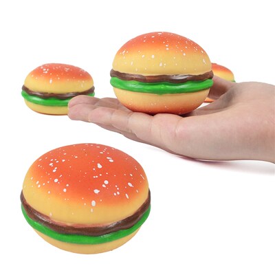 Burger Sress Ball 3D Squishy Hamburger Fidget Toys Silicone