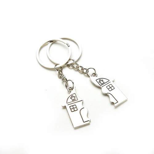 1Pair New Couple I LOVE YOU Lovers Keychain Warm House Type