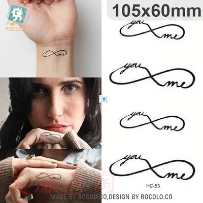 Classic Black Tatoo Cat Bird Fake Tattoo Tatuajes Hand Tatou