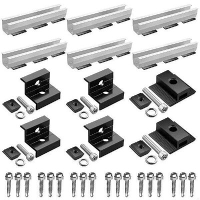 6Pcs Portable Sturdy Aluminum Solars Panel Brackets