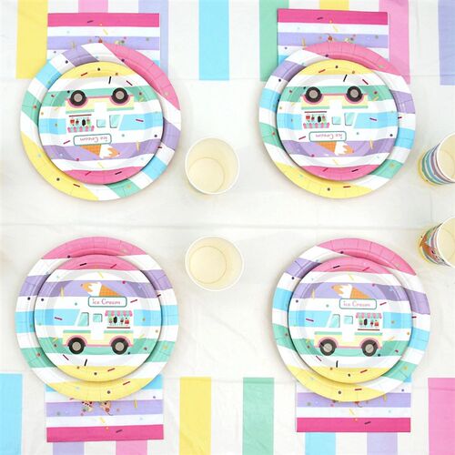 Summer Ice Cream Theme Party Disposable Tableware Paper Plat
