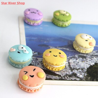 Set of Six fridge cookies magnet Macaron food model kitchen