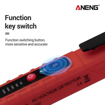 New Digital AC 12-1000V Multifunctional Voltage Detectors No