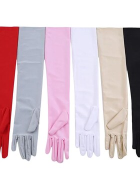 Fashion Long Gloves Satin Opera Evening Party Prom Costume G