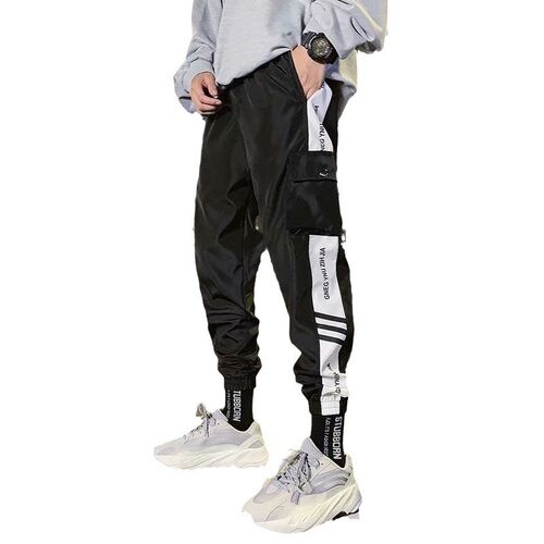 Mens Cropped Pants tendy Loose Casual Harlan Skinny Pants S