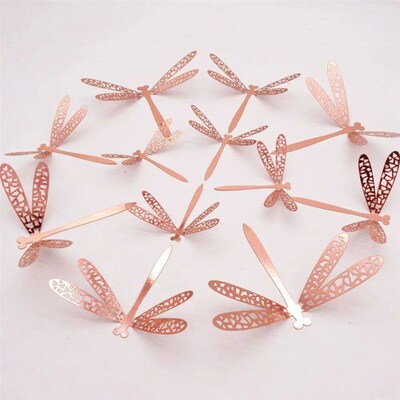 3D Imitation Dragonfly Wall er Wedding Party Decoration PVC