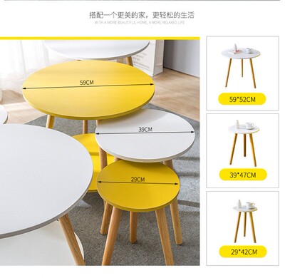 balcony small tea table family wood leg desk coffee table