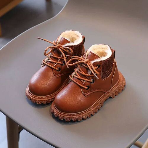 Kids Shoes Boots for Girl Solid Color Autumn Winter Boy Snow