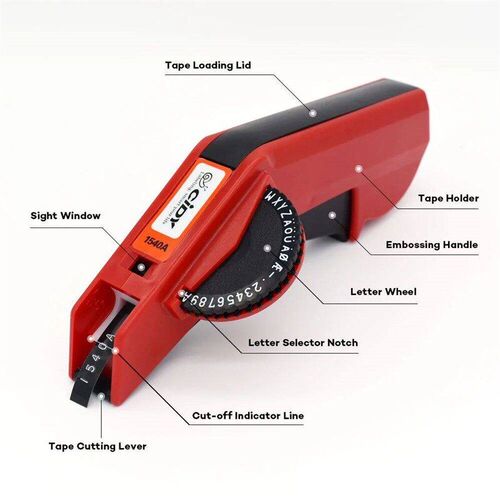 Cidy 1540B label maker manual add 7 tape for 9/12 mm 3D Embo