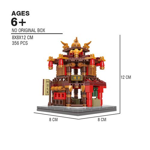 350 pcs+ City Creator Chinatown City Style Model Building Bl
