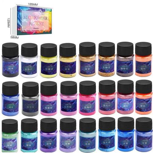 6/24/30Colors Epoxy Resin Dye Mica Powder Powdered Pigments