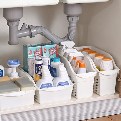 Organize Box Kitchen Sundry Storage Case Desktop Organizer W