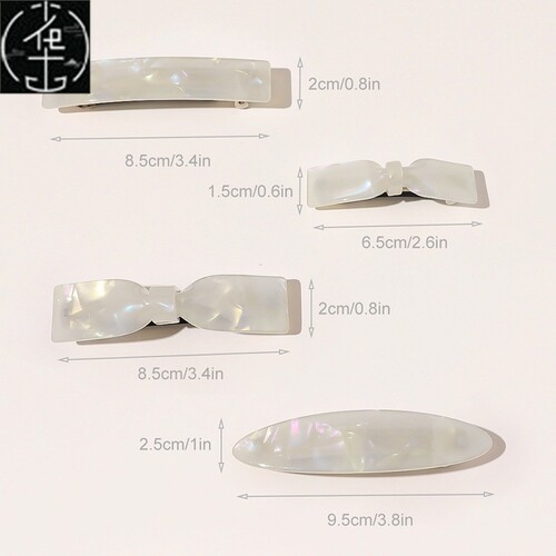 Vintage Hair Clips for Women Simple Claw Clip High Large Geo