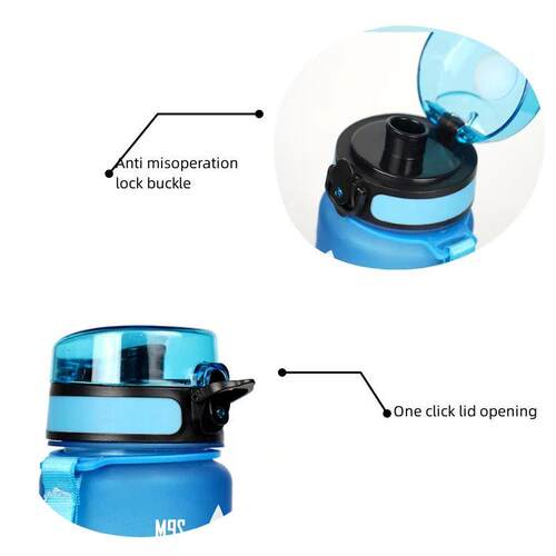 1000ml Water Bottle with Time Scale Outdoor Gradient Color S