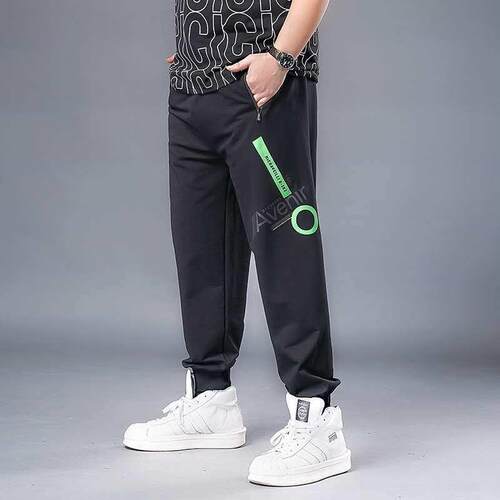 72651-guitar green word G303-308 zipper trousers large size