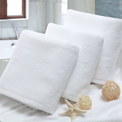 Five star hotel white cotton bath towel men and women thicke