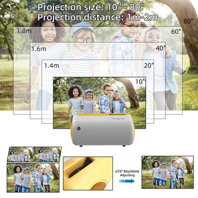 Mini Projector P80 Support 1080p 3800 Lumens Mini WiFi Proje