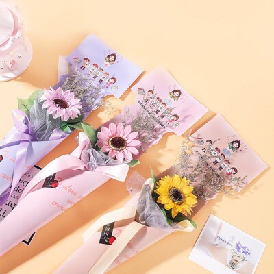Teachers day flower bouquet gift dried flower simulation